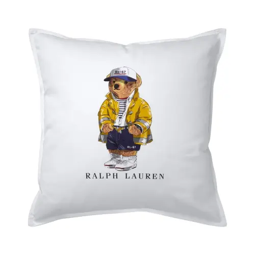 RL-67 Bear, Dekoratīvā spilvendrāna, balts Bear Ralph Lauren