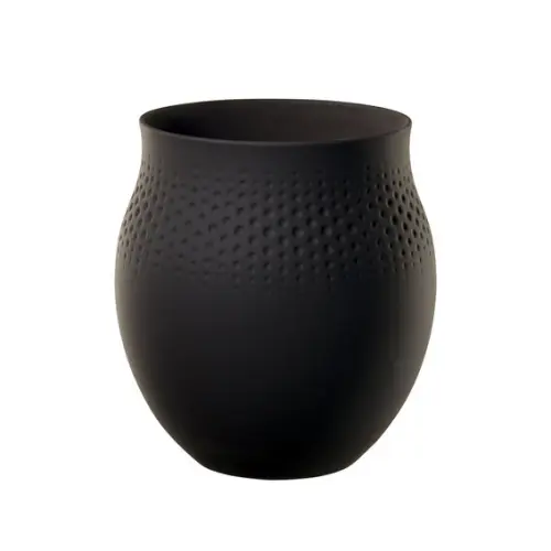 Ваза Perle большая 16,5x16,5x17,5 cm Manufacture Collier noir Villeroy & Boch