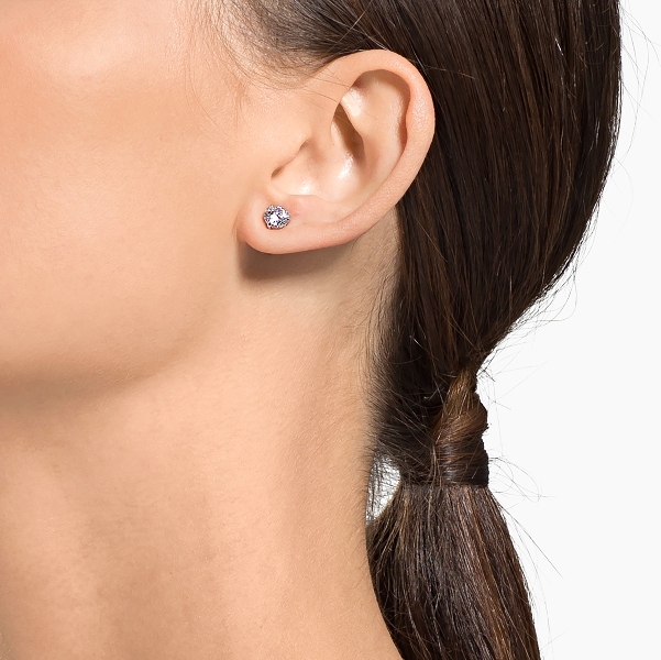 Auskari, Balts, Rodija pārklājums Stilla Swarovski 2