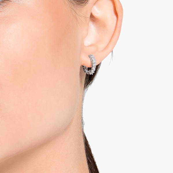 Auskari, Balts, Rodija pārklājums Matrix Swarovski 2
