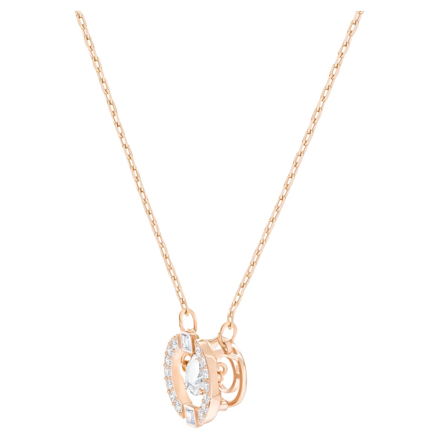 Kaklarota, Balts, Rozā zelta toņa pārklājums Una Swarovski 5