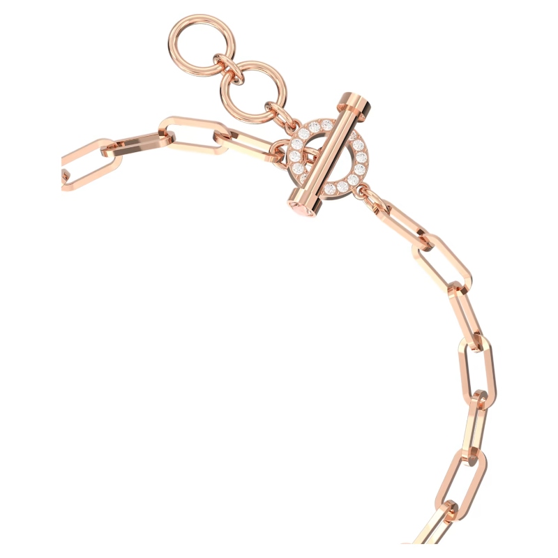 Браслет, Розовый, Покрытие оттенка розового золота Teddy Swarovski 4