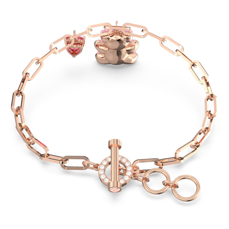 Браслет, Розовый, Покрытие оттенка розового золота Teddy Swarovski 5