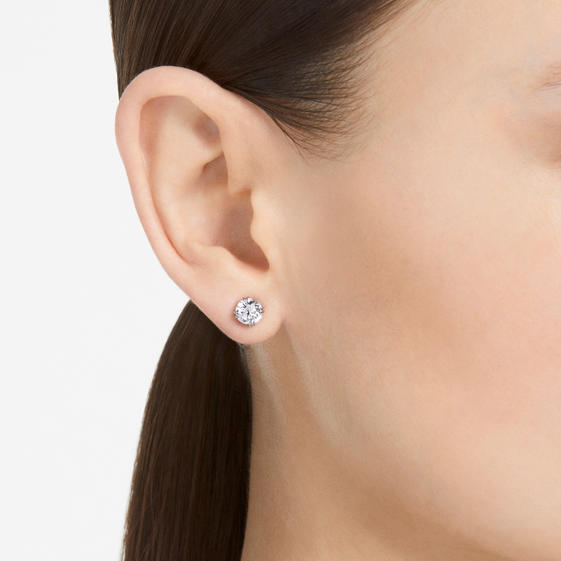 Nagliņauskari, Apaļais griezums, Balts, Rodija pārklājums Stilla Swarovski 3