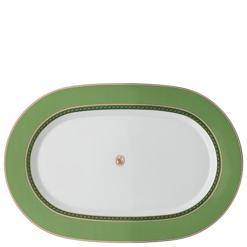 Platter, Green 34 cm Signum Swarovski x Rosenthal