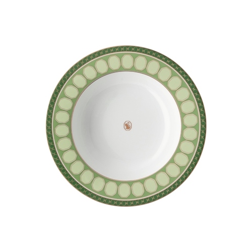 Plate, Green 24 cm deep Signum Swarovski x Rosenthal