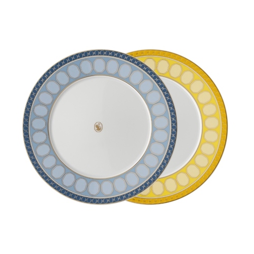 Set plates, Multicolored 3 pcs. 24 cm Signum Swarovski x Rosenthal