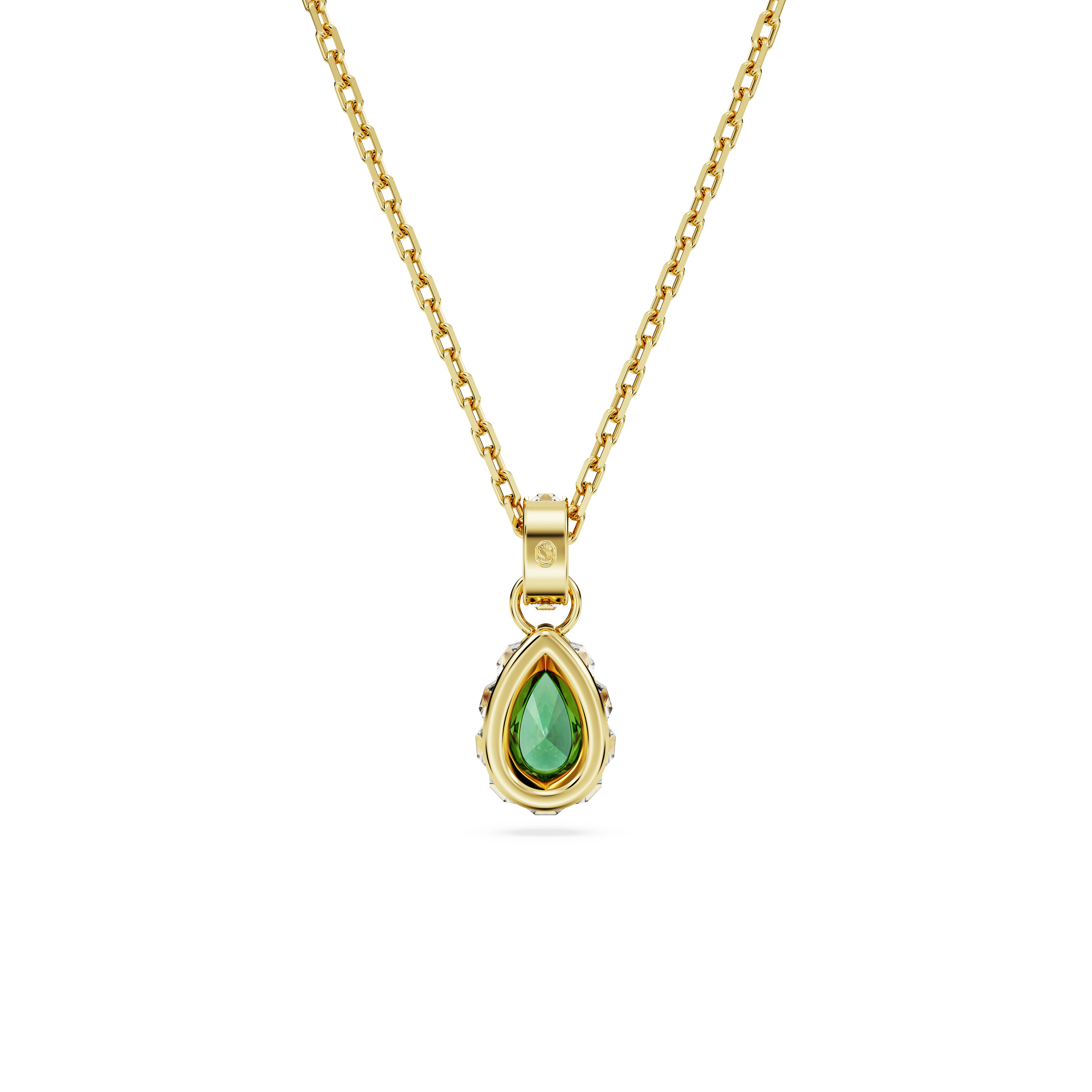 Kulons, Pērļu griezuma kristāli, Zaļais, Zelta toņa pārklājums Chroma Swarovski 4