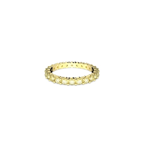 Ring, Round cut, Yellow, Gold-tone plated