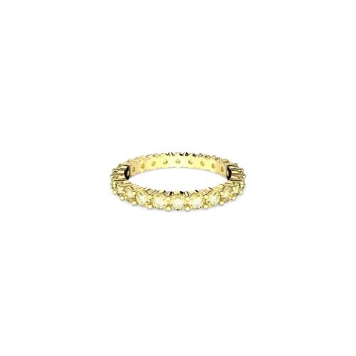 Ring, Round cut, Yellow, Gold-tone plated