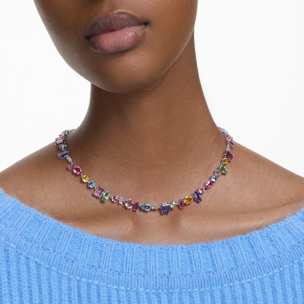 Kaklarota, Jaukti griezumi, Daudzkrāsains, Rodija pārklājums Gema Swarovski 5