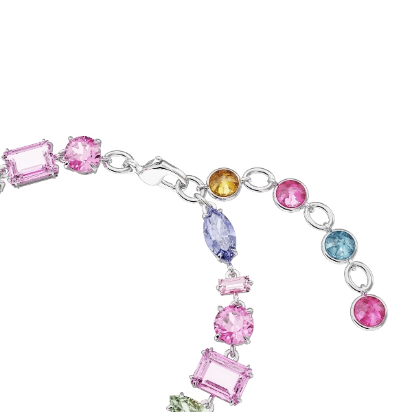 Браслет, Разные огранки, разноцветный, Родиевое покрытие Gema Swarovski 3