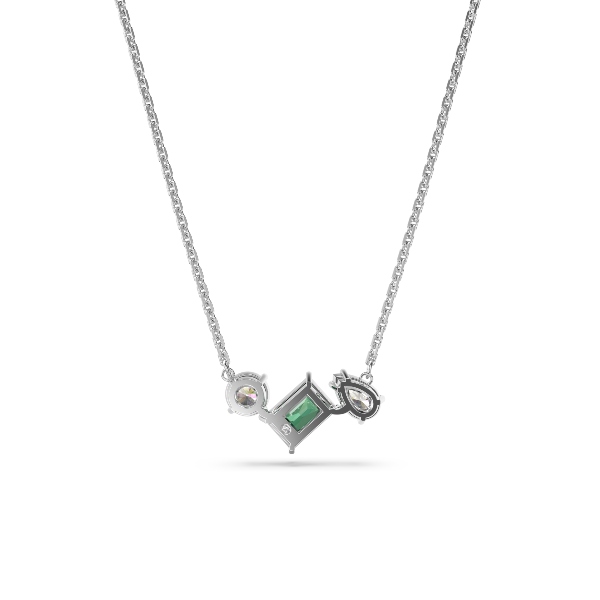 Kulons, Jaukti griezumi, Zaļais, Rodija pārklājums Mesmera Swarovski 4