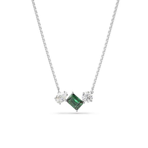 Kulons, Jaukti griezumi, Zaļais, Rodija pārklājums Mesmera Swarovski