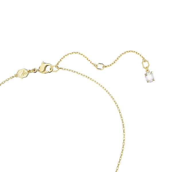 Kulons, Vīta cilpa, Balts, Zelta toņa parklājums Dextera Swarovski 3
