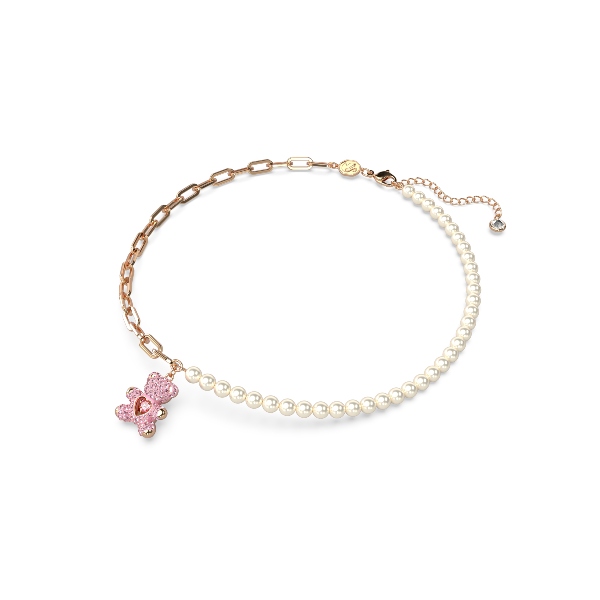 Kulons, Lācis, Rozā, Rozā zelta toņa pārklājums Teddy Swarovski 2