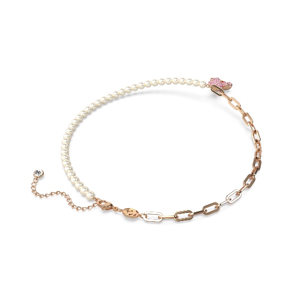 Kulons, Lācis, Rozā, Rozā zelta toņa pārklājums Teddy Swarovski 4