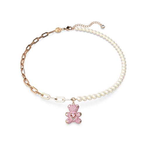 Kulons, Lācis, Rozā, Rozā zelta toņa pārklājums Teddy Swarovski