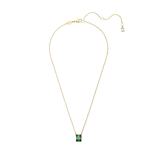 Kulons, Taisnstūra griezums, Zaļais, Zelta toņa parklājums Stilla Swarovski 2