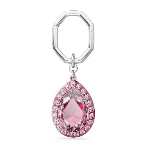 Брелок, Огранка «груша», Розовый Lucent Swarovski