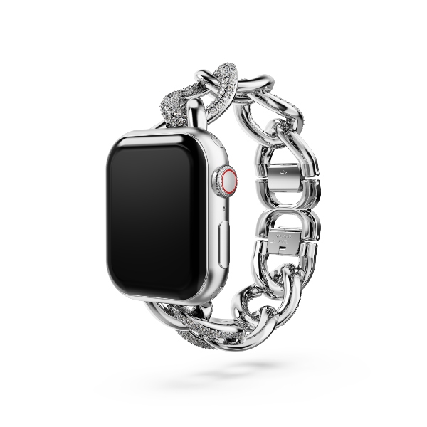 Ремешок-цепочка для Apple Watch, Серебристый оттенок, Нержавеющая сталь Sparkling Chain Swarovski 2