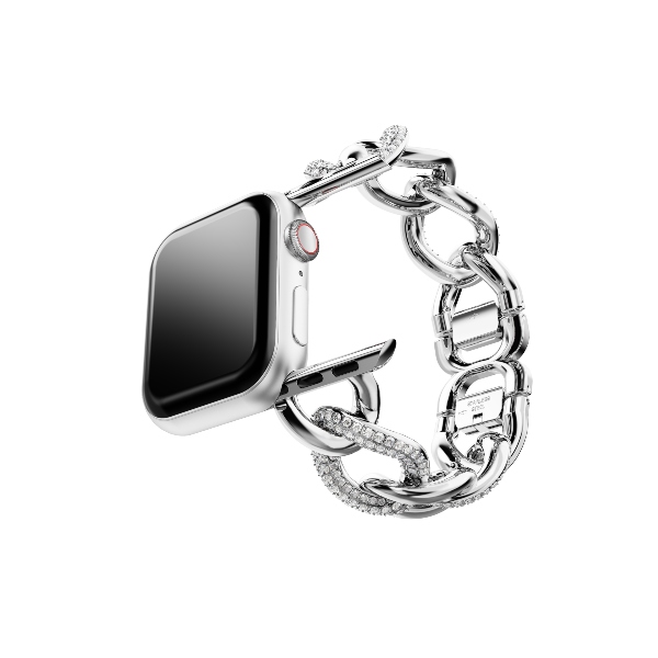 Ремешок-цепочка для Apple Watch, Серебристый оттенок, Нержавеющая сталь Sparkling Chain Swarovski 3