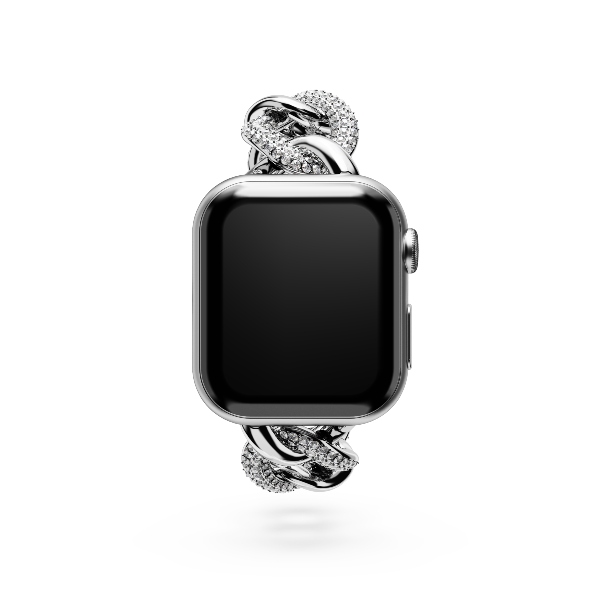 Ремешок-цепочка для Apple Watch, Серебристый оттенок, Нержавеющая сталь Sparkling Chain Swarovski 4