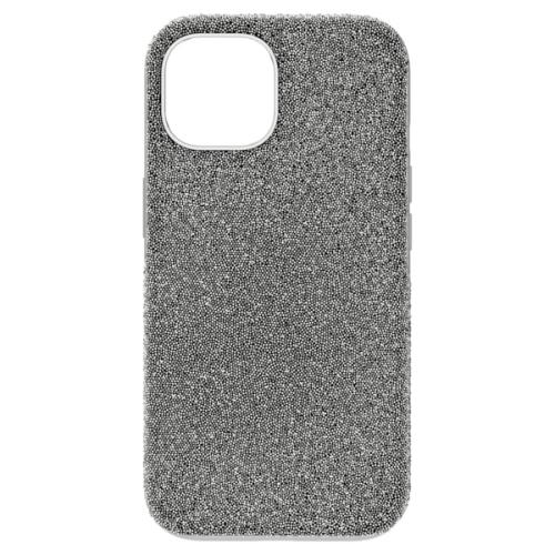 Чехол для смартфона, iPhone 15, Оттенок серебра High Swarovski