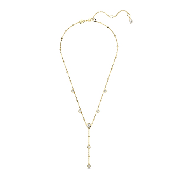 Колье Y-образное, Белые, Покрытие оттенка золота Imber Swarovski 2