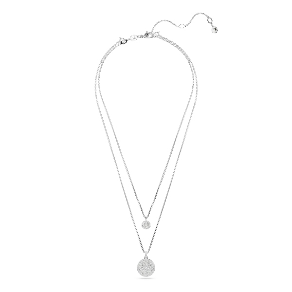 Apvienotais kulons, Balts, Rodija pārklājums Sublima Swarovski 2