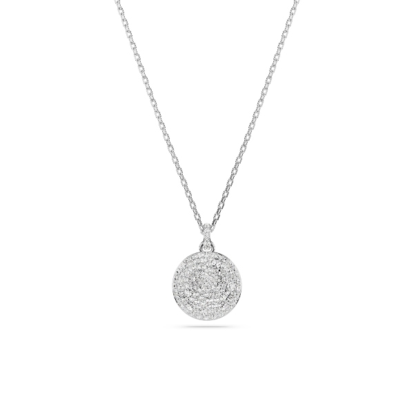 Apvienotais kulons, Balts, Rodija pārklājums Sublima Swarovski 8