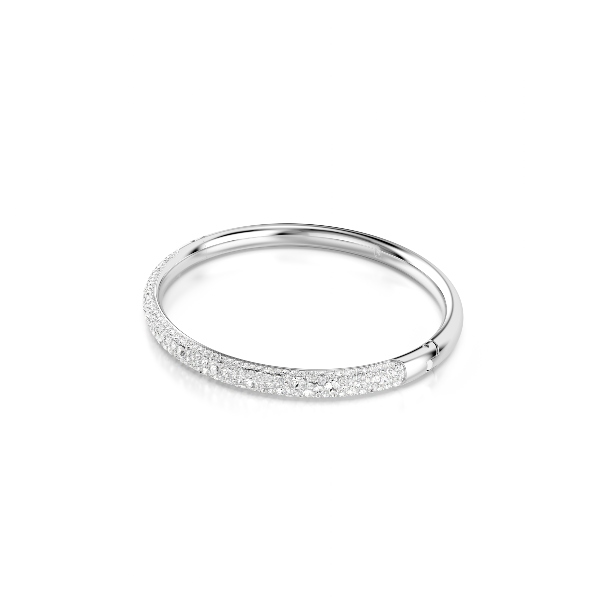 Жёсткий браслет, Белый, Родиевое покрытие Sublima Swarovski 2