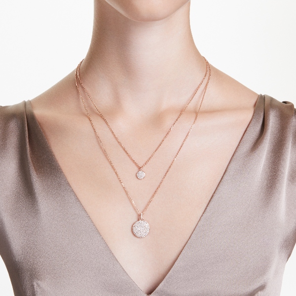 Apvienotais Kulons, Balts, Rozā zelta toņa pārklājums Sublima Swarovski 3