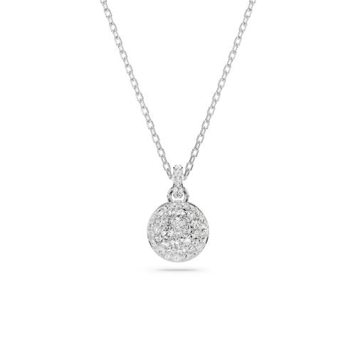 Подвеска, Белый, Родиевое покрытие SUBLIMA ROUND Swarovski