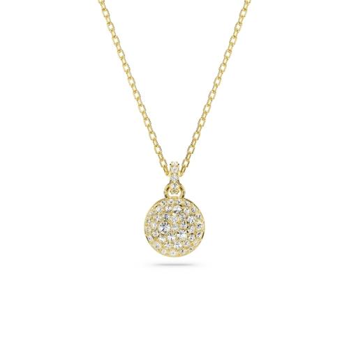 Подвеска, Белый, Покрытие оттенка золота SUBLIMA ROUND Swarovski