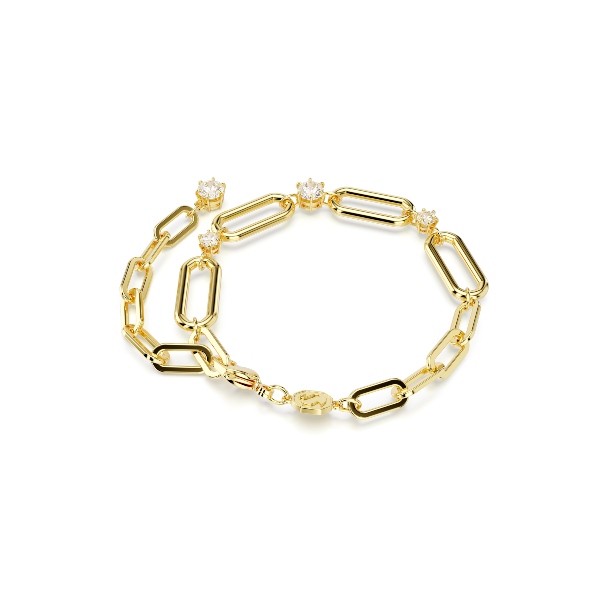 Браслет, Белый, Покрытие оттенка золота Constella Swarovski 4