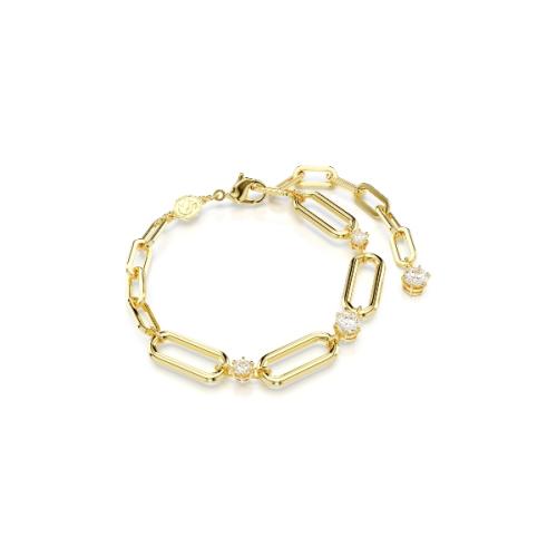 Браслет, Белый, Покрытие оттенка золота Constella Swarovski