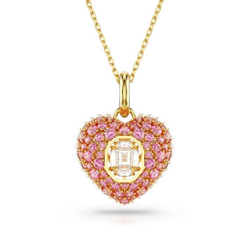 Подвеска, Сердце, Розовое, Покрытие оттенка золота IDYLLIA E HEART Swarovski
