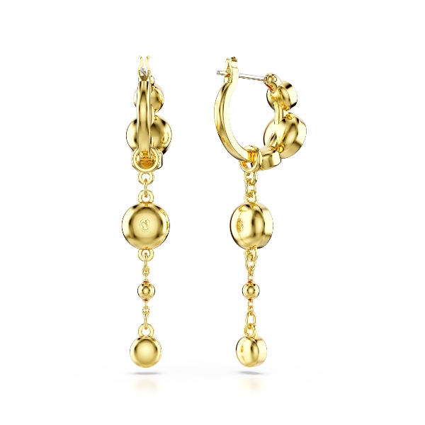 Nokarenie auskari, Apaļš griezums, Balts, Dažādu metālu apdare Imber Swarovski 4