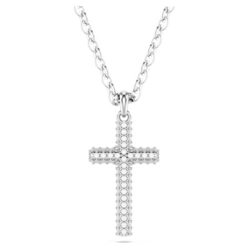 Kulons, Pavē, Krusts, Balts, Rodija pārklājums Insigne Swarovski