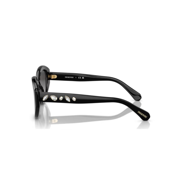 Sunglasses, Cat-eye shape, Black Swarovski 5