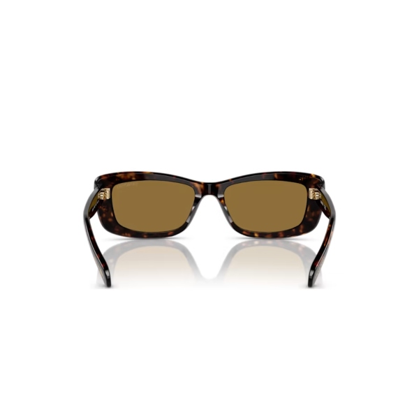 Sunglasses, Rectangular shape, Brown Swarovski 4