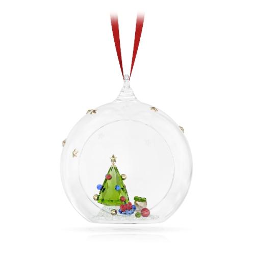 Новогоднее украшение-шар «Ёлка с подарками» Swarovski