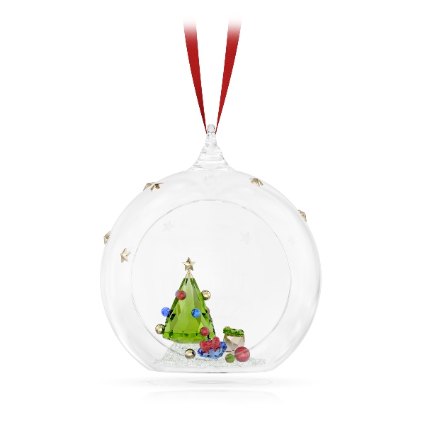 Новогоднее украшение-шар «Ёлка с подарками» Swarovski