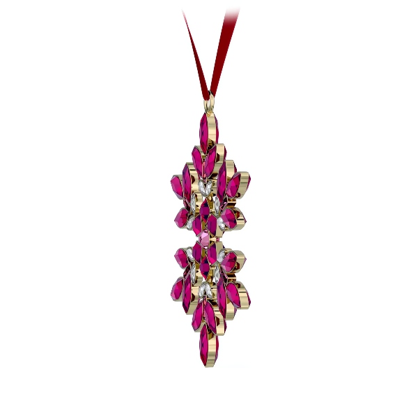 Новогоднее украшение, Красное Gema Swarovski 2
