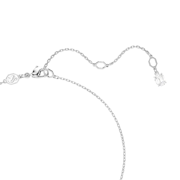 Kulons, Kristāla pērle, Apaļš griezums, Balts, Rodija pārklājums Matrix Swarovski 3