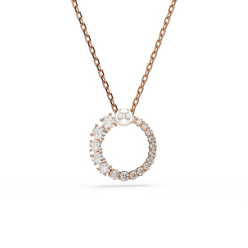 Подвеска, Белый, Покрытие оттенка розового золота Matrix Swarovski