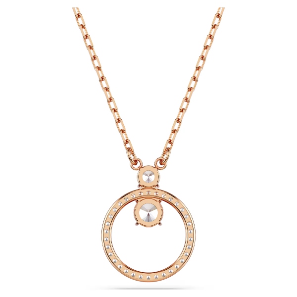 Подвеска, Паве, Круглая огранка, Белый, Покрытие оттенка розового золота Constella Swarovski 4