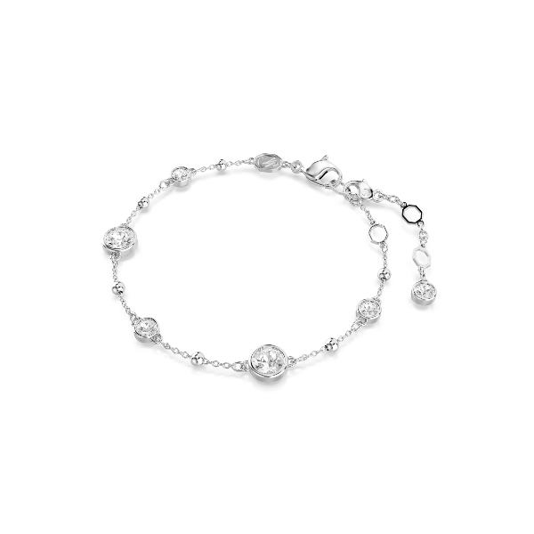 Браслет, Круглая огранка, Белый, Родиевое покрытие Imber Swarovski 2