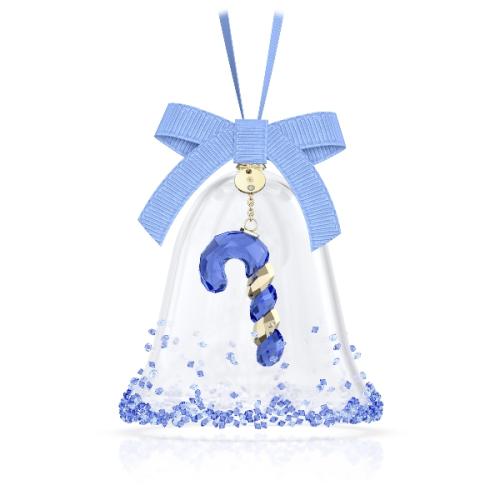 Новогоднее украшение «Колокольчик», синее Swarovski